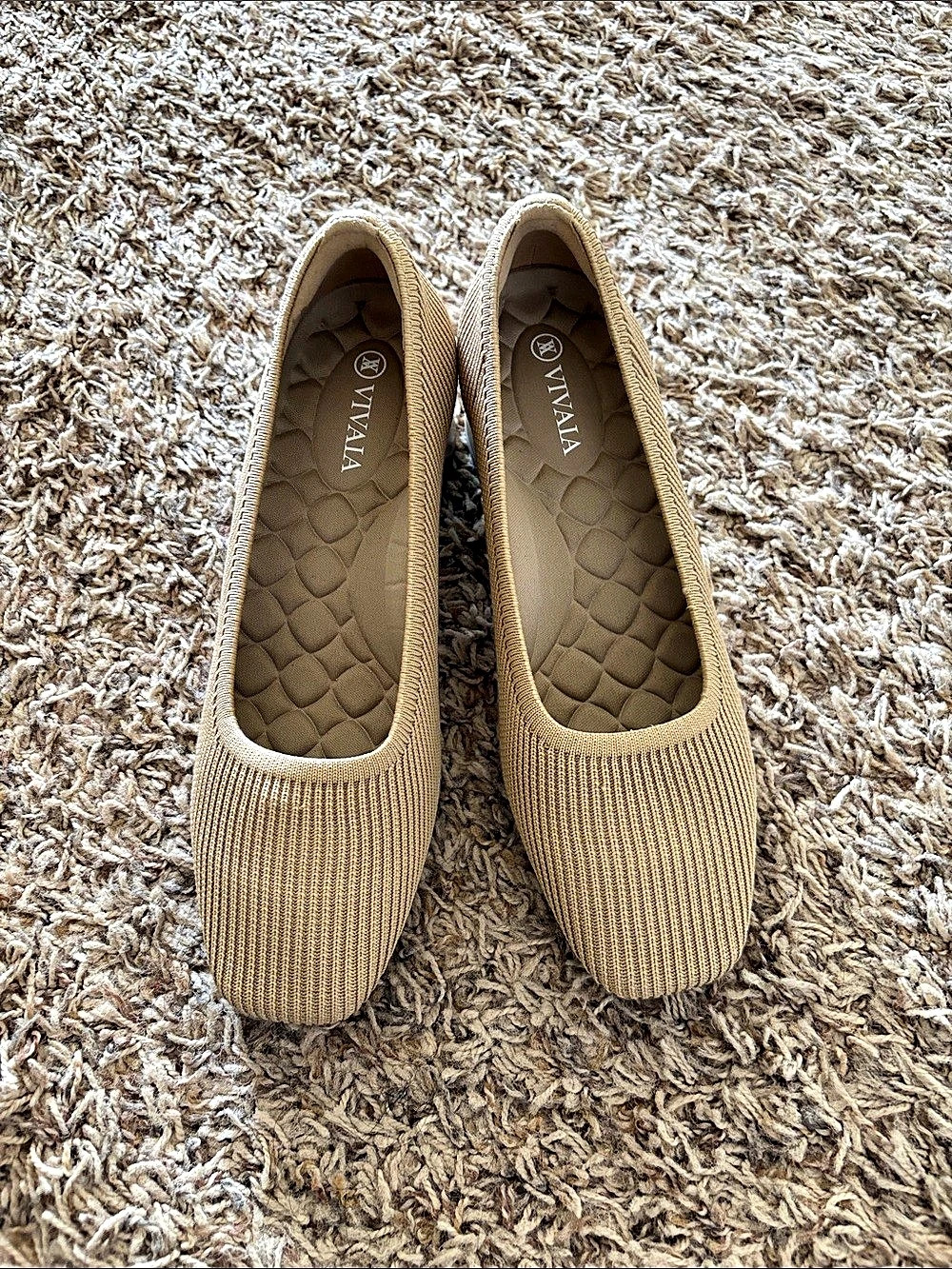 VIVAIA Megan Square-Toe Stress Free Chunky Heels Brown EU 36